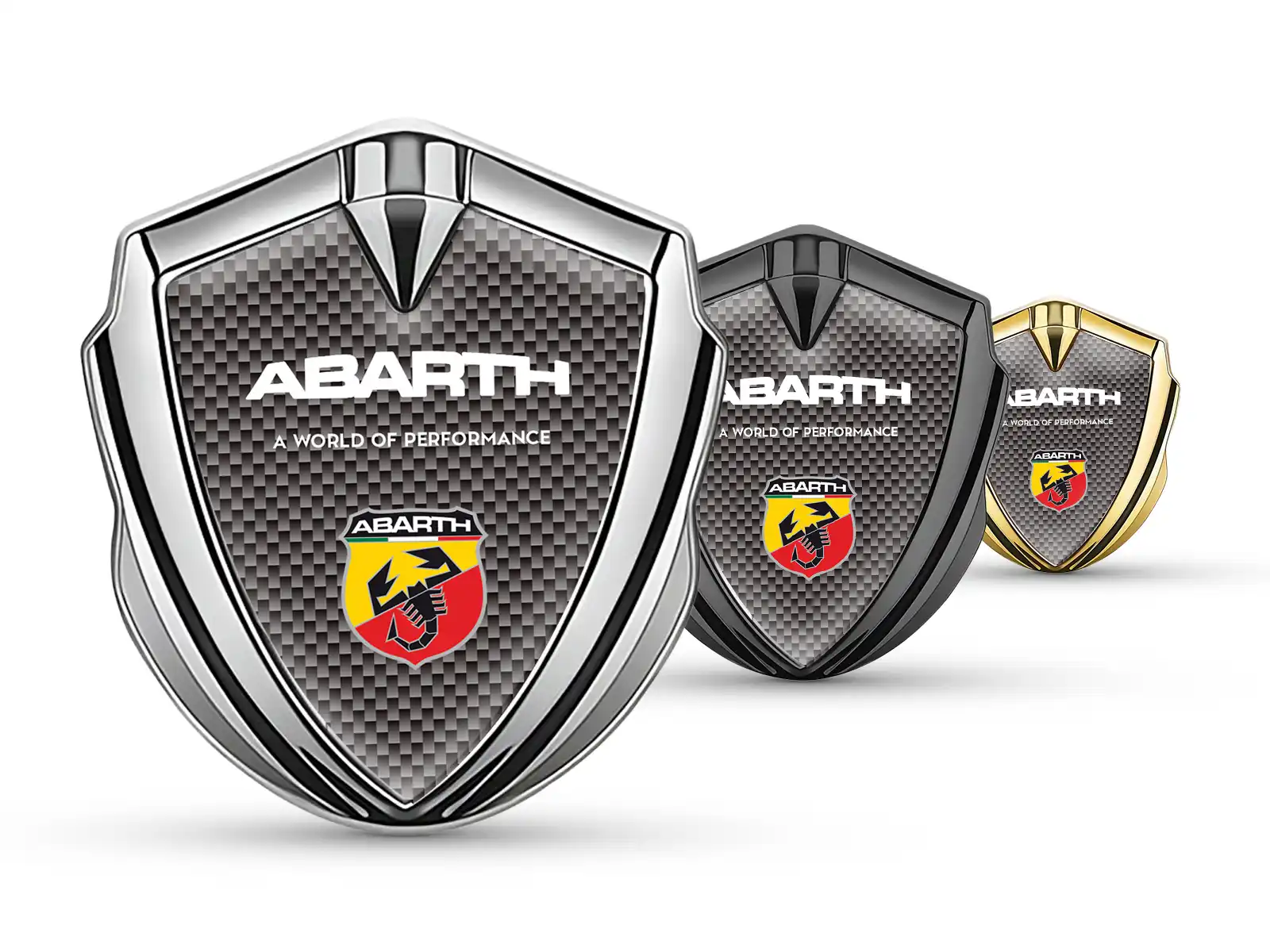 Fiat Abarth Emblème Bombé Métal Style Force Modulable